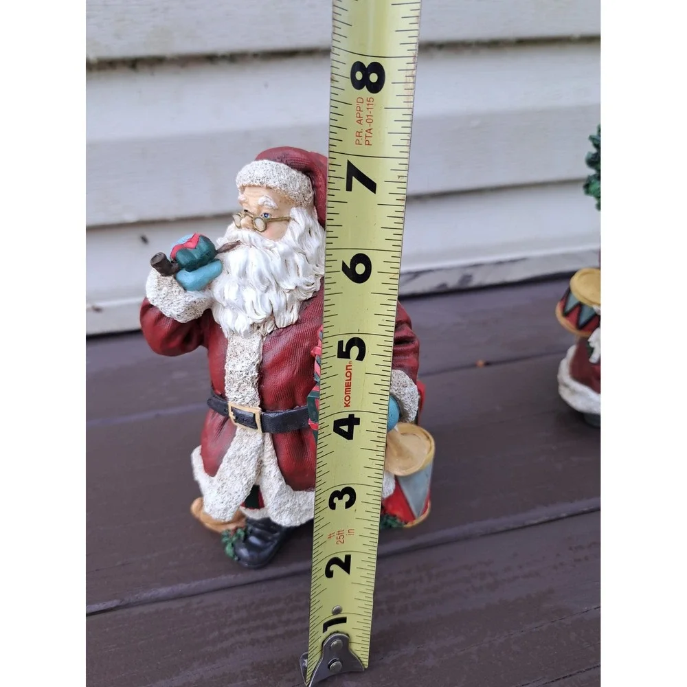 VTG Bundle Of 2 Lang & Wise Spirit Of Christmas Classic Santa Figurines 1997